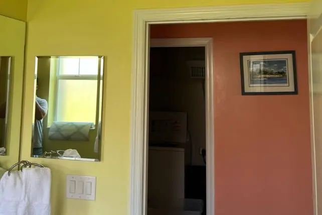 Residential interior wall painting with custom color and clean finish